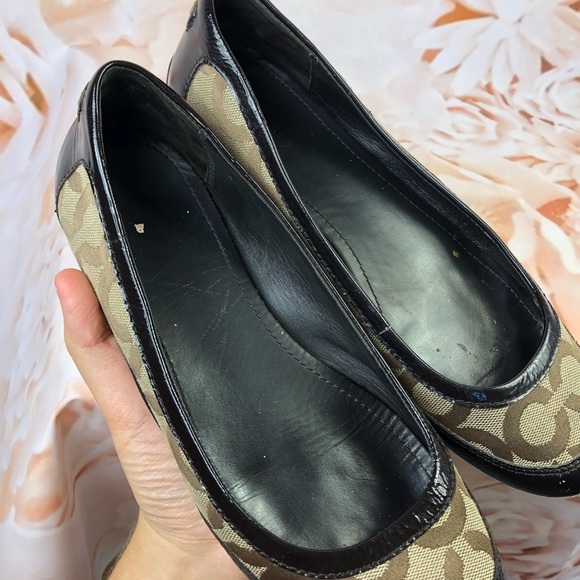 Coach true flats signature c brown comfort sole - Picture 6 of 7